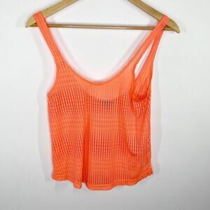 Hurley Neon Orange Scoop Neck Sleeveless Knit Tank‎ Top Women's Size X-Small XS